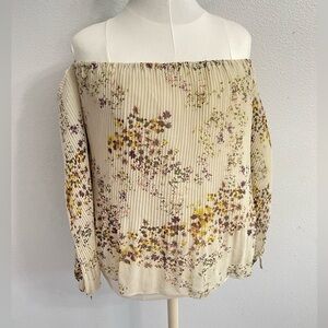 Buckle Willow and Root Off the Shoulder Floral Sheer Top Size M
